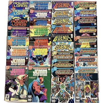 Lot 43 - Four DC Comics Mini Series. (1985) Crisis on Infinite Earths 1-12, (1986) Legends 1-6 First appearance of Amanda Weller and New Suicide Squad, (1984) Jemm Son of Saturn 1-12, (1983) Power Lords 1-3...