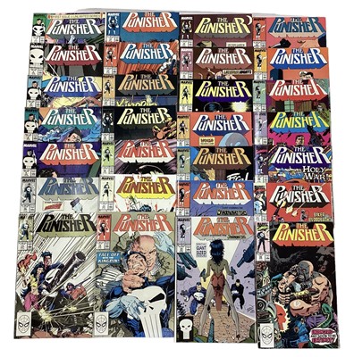 Lot 63 - Marvel Comics The Punisher #1 (1986). 1 in a four issue limited series, to include an incomplete run from issue 1 - 50 (1987 - 1991). Together with The Punisher #75 (1993) and others.