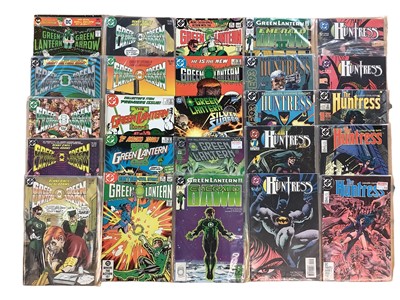 Lot 701 - Large quantity of DC Comics. (1988-91) Green Arrow #1-45 (missing #4 #5 #8 #22 #30 #41) #50 #75. Mike Grell's Green Arrow "The Longbow Hunters Book 1-3, (1989-90) Complete run of The Huntress #1-19...