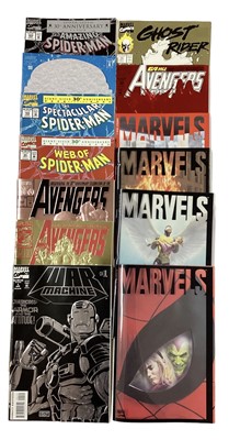 Lot 87 - Marvel Comics the Amazing Spider-Man #365 super sized 30th anniversary issue (1992), First Spider-Man 2099. Together with the Amazing Spider-Man #400 (1995) death of aunt May, the Spectacular Spide...