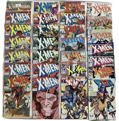 Lot 80 - Marvel Comics the Uncanny X-Men and the new teen Titans #1 (1982). Together with Classic X-Men 1-3 (1986), X-Men 1-10 (1991), including issue 4 first apperance of Omega Red. Also more 1990's X-Men....
