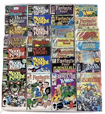 Lot 81 - Marvel Comics Marc Spector Moon Knight #1 (1989) First apperance of Chloe Tran. Together with more Moon Knight including Fist of Khonshu Moon Knight #1 (1985). Also to include Fantastic Four and Si...