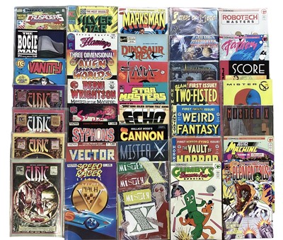 Lot 143 - Large group of mixed comics to include Impact comics the Jaguar and Black Hood and others. Also to include Eagle comics, Valiant comics and more. Approximately 200 comics.