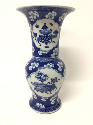 Lot 13 - Chinese blue and white Gu vase
