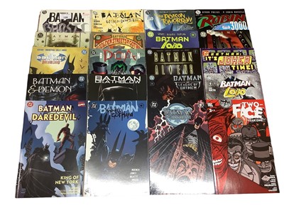 Lot 159 - Twenty Four DC Comics graphic novels mostly Batman, to include Batman It's Joker Time 1-3, Two Face Year One 1-2, Batman Lobo, Batman Ghosts, Batman The Chalice and others