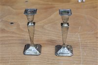 Lot 2858 - Pair Art Deco Silverer candlesticks (Sheffield...