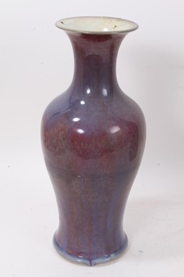 Lot 60 - 19th century Chinese flambé vase, and a large figure