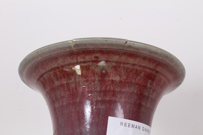 Lot 60 - 19th century Chinese flambé vase, and a large figure