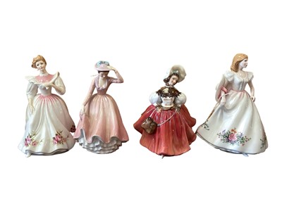Lot 1246 - Ten Royal Doulton figures - Reverie HN2306, The Skater HN2117, Joanne HN3422, Victoria HN2471, Diana HN3266, Gail HN2937, Janine HN2461, Sweet April HN2215, Gillian HN3742 and Southern Belle HN2425