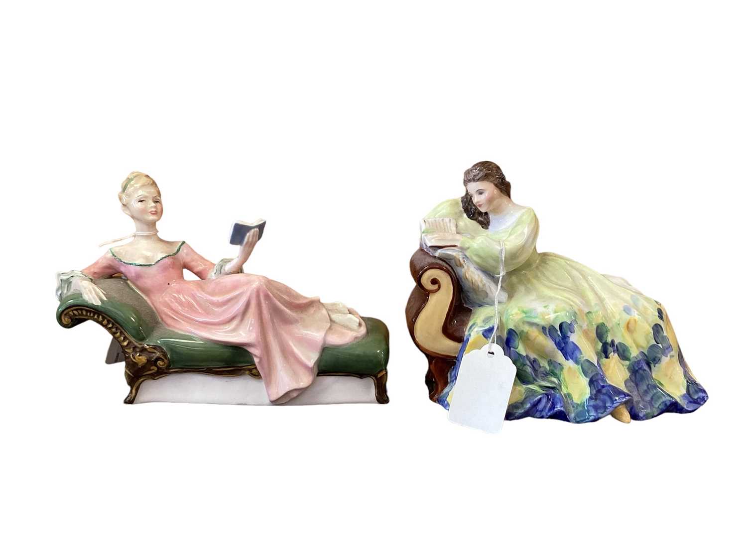 Lot 1248 - Eleven Royal Doulton figures - Repose HN2272, Solitude HN2810, Le Bal HN3702, Lynne HN2329, Christmas Day HN4925, Olga HN2463, Lorna HN2311, Kate HN2789, Margaret HN4927, Wistful HN2396 and L'ambit...