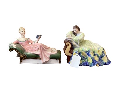 Lot 1248 - Eleven Royal Doulton figures - Repose HN2272, Solitude HN2810, Le Bal HN3702, Lynne HN2329, Christmas Day HN4925, Olga HN2463, Lorna HN2311, Kate HN2789, Margaret HN4927, Wistful HN2396 and L'ambit...