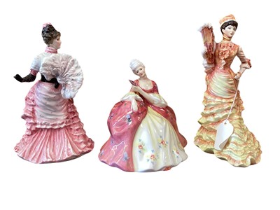 Lot 1248 - Eleven Royal Doulton figures - Repose HN2272, Solitude HN2810, Le Bal HN3702, Lynne HN2329, Christmas Day HN4925, Olga HN2463, Lorna HN2311, Kate HN2789, Margaret HN4927, Wistful HN2396 and L'ambit...