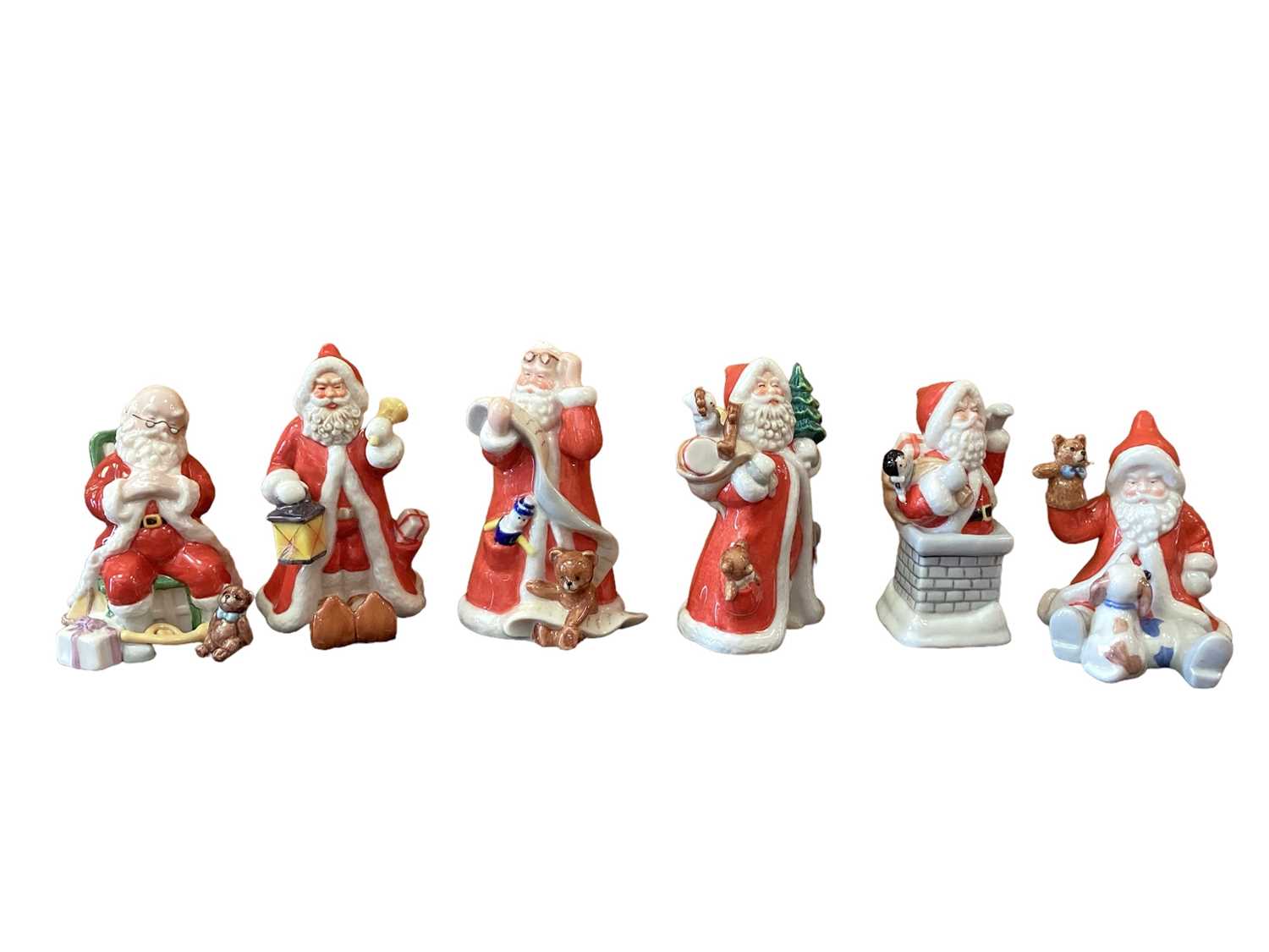 Lot 1283 - Twelve Royal Copenhagen limited edition The Annual Santa figures 2001-2012 (2006 missing)