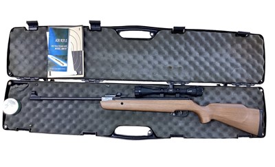 Lot 1001 - SMK19 .22 calibre break action air rifle, with an AGS scope, in a hard plastic case