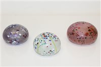 Lot 2137 - Three Isle of Wight glass paperweights