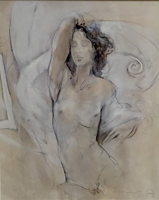 Lot 92 - Jurgen Gorg, German b.1951. Pair of prints, female nudes. Framed. 55.5x45cm