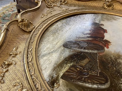 Lot 923 - Thomas Smythe (1825-1906) oil on panel - The Log Drag, signed, 35.5cm tondo, in gilt frame