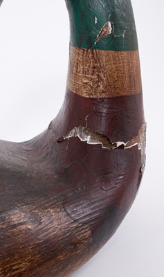 Lot 773 - *Guy Taplin (b. 1939) painted wooden sculpture of a Mallard, with reciept from Geedon Gallery
