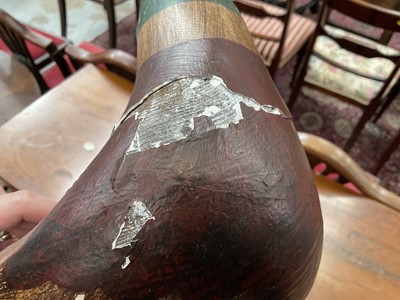 Lot 773 - *Guy Taplin (b. 1939) painted wooden sculpture of a Mallard, with reciept from Geedon Gallery