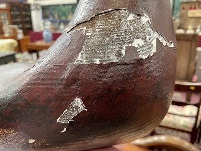 Lot 773 - *Guy Taplin (b. 1939) painted wooden sculpture of a Mallard, with reciept from Geedon Gallery