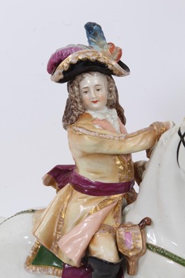 Lot 125 - German porcelain figure on horseback