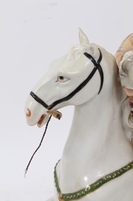 Lot 125 - German porcelain figure on horseback