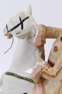 Lot 125 - German porcelain figure on horseback