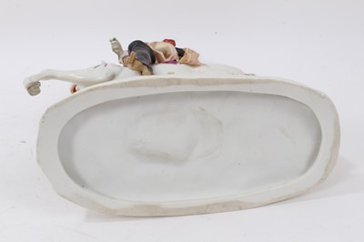 Lot 125 - German porcelain figure on horseback