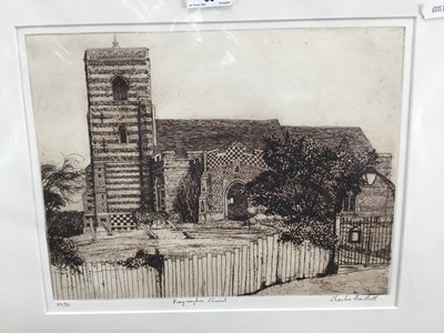 Lot 294 - Charles Bartlett etching- Fingringhoe Church, signed and numbered 22 of 50, unframed