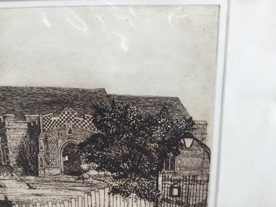 Lot 294 - Charles Bartlett etching- Fingringhoe Church, signed and numbered 22 of 50, unframed