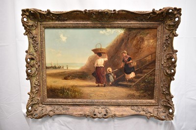 Lot 922 - Thomas Smythe (1825-1906) oil on panel - Off to see the Fishermen, signed, 24cm x 37cm, in gilt frame