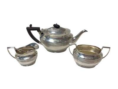 Lot 216 - Victorian silver three piece Batchelors teaset