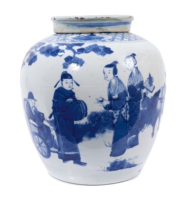 Lot 24 - Chinese blue and white bulbous vase