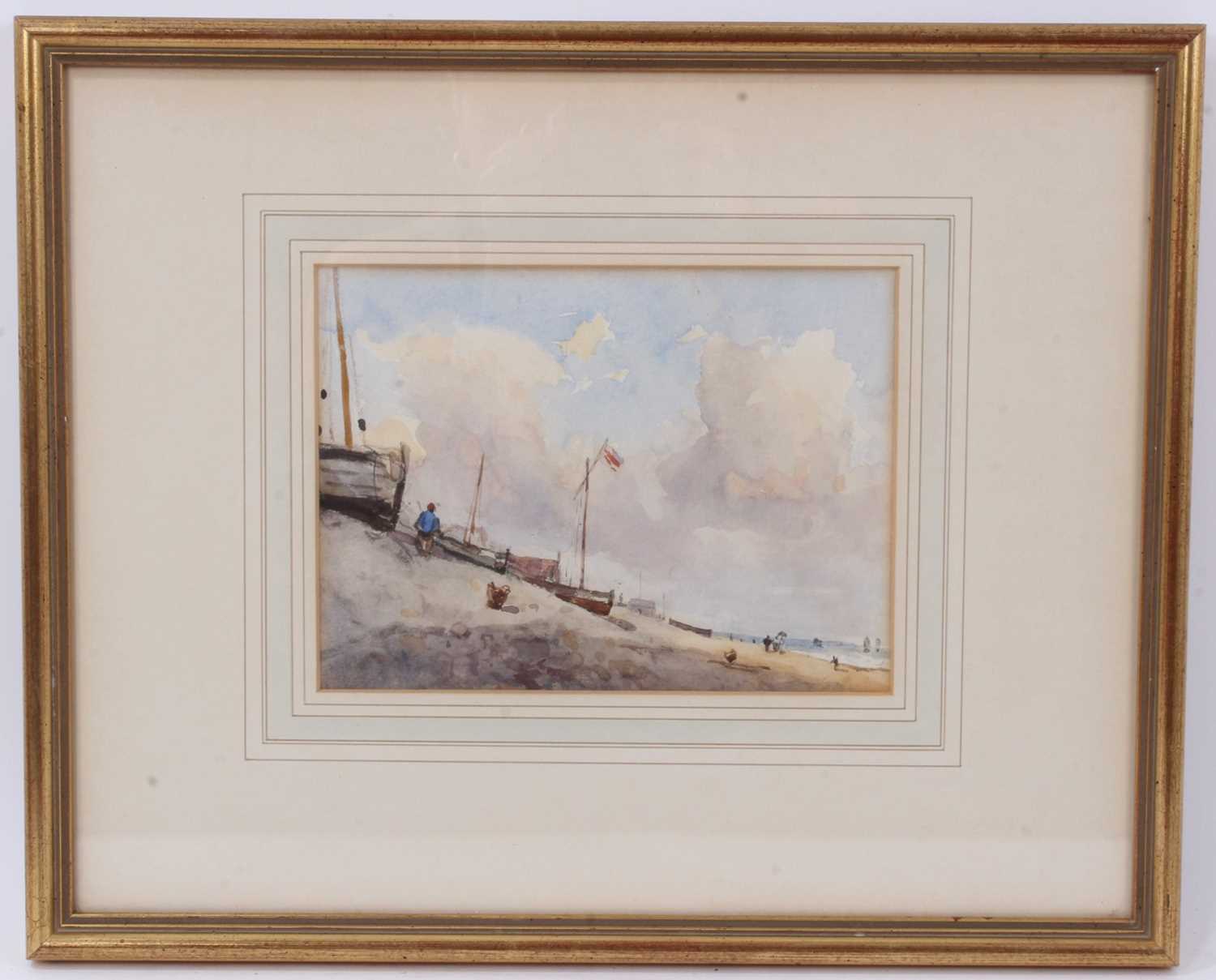 Lot 639 - Thomas Churchyard (1798-1865) watercolour, Beach at Aldeburgh