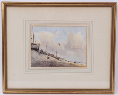 Lot 639 - Thomas Churchyard (1798-1865) watercolour, Beach at Aldeburgh