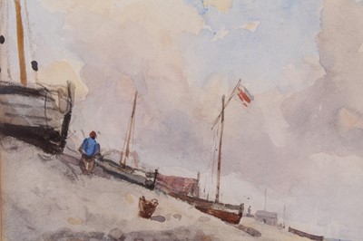 Lot 639 - Thomas Churchyard (1798-1865) watercolour, Beach at Aldeburgh