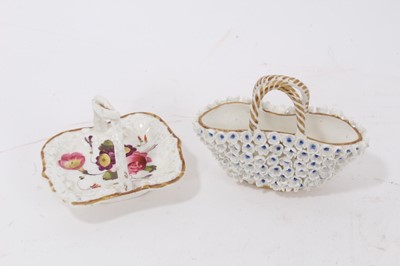Lot 197 - Two English porcelain miniature baskets, circa 1825
