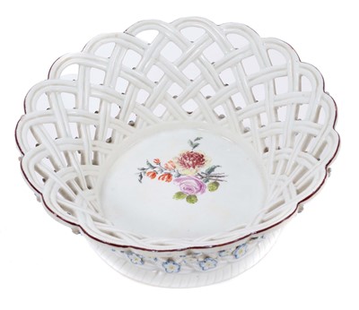Lot 35 - A Chelsea pierced round basket, circa 1755