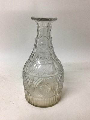 Lot 22 - A Georgian Irish cut glass decanter.