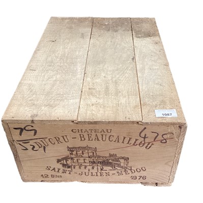 Lot 1087 - Case of Chateau ducru-beaucaillou saint julien medoc, 1976