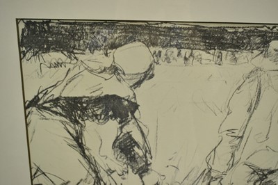 Lot 816 - Harry Becker (1865-1928) black and white lithograph - Gathering Potatoes, Holland, 36.5cm x 55cm, in glazed frame