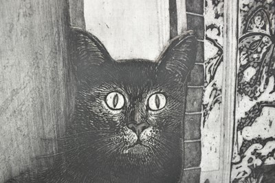 Lot 851 - *Richard Bawden (b.1936) signed limited edition etching - 'Birdwatcher' II, 59cm x 47cm, in glazed frame