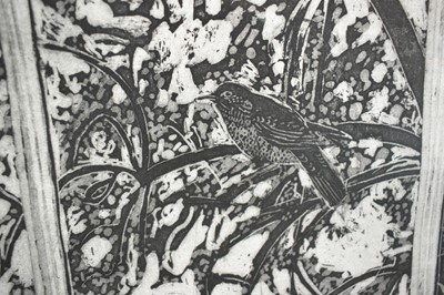 Lot 851 - *Richard Bawden (b.1936) signed limited edition etching - 'Birdwatcher' II, 59cm x 47cm, in glazed frame