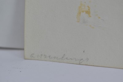 Lot 964 - Thomas Churchyard (1798-1865) watercolour - Barn at Great Bealings, 9.5cm x 12cm, sheet numbered 24 and inscribed, 22.5cm x 36.5cm