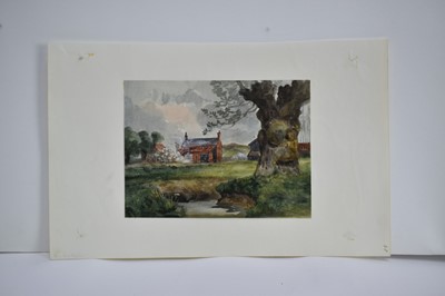 Lot 969 - Thomas Churchyard (1798-1865) watercolour - At Melton, 15cm x 20cm, sheet numbered 38 and inscribed, 23cm x 36.5cm
