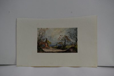 Lot 971 - Thomas Churchyard (1798-1865) watercolour - At Melton, 11.5cm x 18cm, sheet inscribed, 22.5cm x 36.5cm