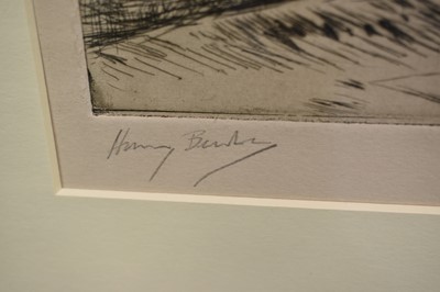 Lot 784 - Harry Becker (1865-1928) signed etching - Fallen Tree, 21cm x 27cm, in glazed frame 
Provenance: John Stevens Fine Art, Hadleigh Suffolk 
Illustrated: Becker by David Thompson, page 40