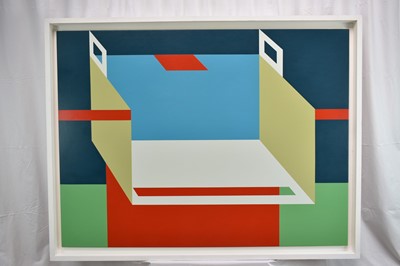 Lot 1028 - Ron Sims (1944-2014) oil on canvas - Whiskers (Cat), 92cm x 122cm, framed