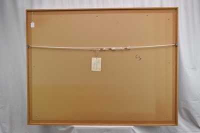 Lot 1029 - Ron Sims (1944-2014) oil on canvas - Yellow Architectural Anatomy, 92cm x 122cm, framed