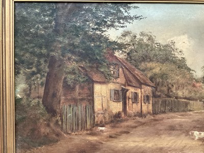 Lot 909 - George Thomas Rope (1845-1912) oil on canvas - Blaxhall Lane, signed and dated 1889, 36cm x 51cm, in gilt frame